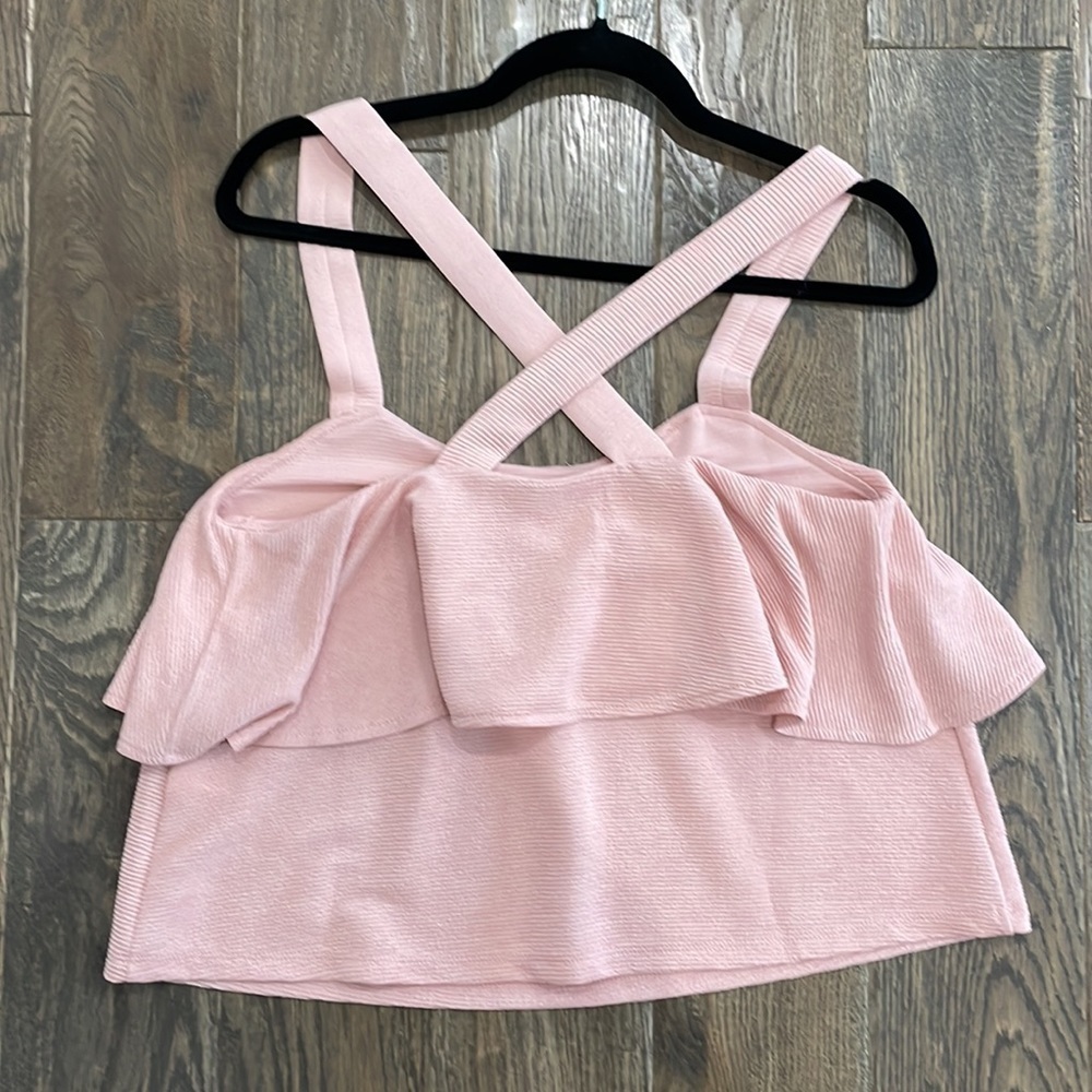 MADEWELL Texture & Thread Tiered Tank Criss Cross Straps Pins - Picture 4 of 4